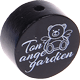 Motivperle "Ton ange gardien" (Französisch) : schwarz