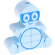 Motivperle Schildkröte : babyblau