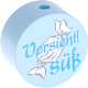 Perlina con motivo “Vorsicht süß” : azzurro bambino
