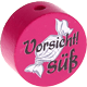 Perlina con motivo “Vorsicht süß” : rosa scuro