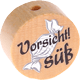 Perlina con motivo “Vorsicht süß” : naturale