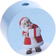 Perlina con motivo “Babbo Natale” : azzurro bambino