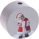 Perlina con motivo “Babbo Natale” : grigio chiaro