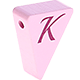 Perlina sagomata “Bandierina con le lettere” : K