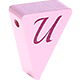 Perlina sagomata “Bandierina con le lettere” : U