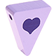 Perlina sagomata “Bandierina con cuore” : lilla