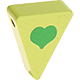 Perlina sagomata “Bandierina con cuore” : limone