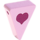 Perlina sagomata “Bandierina con cuore” : rosa