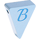Perlina sagomata “Bandierina con le lettere” : B