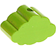 Perlina sagomata “Piccola Nuvola” : verde giallo
