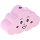 Perlina sagomata “Nuvola con la faccia” : rosa