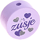 Motivperle "Zusje" (Niederländisch) : flieder