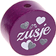 Motivperle "Zusje" (Niederländisch) : purpurlila
