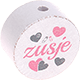 Motivperle "Zusje" (Niederländisch) : weiß