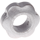 Perlina sagomata “Fiore” : argento