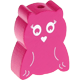 Motivperle Eule : dunkelpink