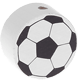 Perlina con motivo “Pallone da calcio” : bianco