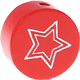Perlina con motivo glitterato “Stellina” : rosso