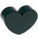 Perlina sagomata “Cuore” : verde scuro