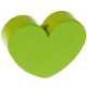 Perlina sagomata “Cuore” : verde giallo