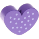 Perlina sagomata “Cuore a pois” : blu viola