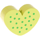 Perlina sagomata “Cuore a pois” : limone
