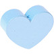 Perlina sagomata “Cuore” : madreperla azzurro bambino