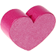 Perlina sagomata “Cuore” : madreperla rosa scuro