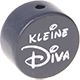 Perlina con motivo glitterato "Kleine Diva" : grigio