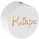 Perlina con motivo glitterato “Knirps” : bianco