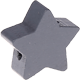 Perlina sagomata “Stella” : grigio