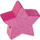 Perlina sagomata “Stella” : madreperla rosa scuro