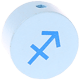 Perlina con motivo “Segni dello Zodiaco – azzurro” : Sagittario