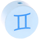 Perlina con motivo “Segni dello Zodiaco – azzurro” : Gemelli