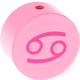 Perlina con motivo “Segni dello Zodiaco – rosa” : Cancro