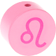 Perlina con motivo “Segni dello Zodiaco – rosa” : Leone