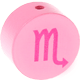 Perlina con motivo “Segni dello Zodiaco – rosa” : Scorpione