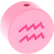 Perlina con motivo “Segni dello Zodiaco – rosa” : Aquario