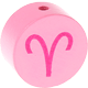 Perlina con motivo “Segni dello Zodiaco – rosa” : Ariete
