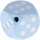Perlina sagomata “Dado” : azzurro bambino
