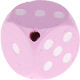Perlina sagomata “Dado” : rosa