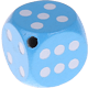 Perlina sagomata “Dado” : azzurra