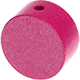 Motivperle Kreisform : perlmutt - dunkelpink