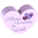 Perlina a forma di cuore con motivo "Kleines Wunder der Welt" : lilla