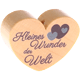 Perlina a forma di cuore con motivo "Kleines Wunder der Welt" : naturale