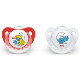 NUK Smurfs Trendline Silicone Soother : 0 - 6 mesi