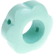 Perlina sagomata “Fiore” : menta