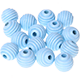 15 Perline rigate 15 mm : azzurro bambino