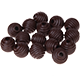 15 Perline rigate 15 mm : marrone