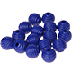 15 Perline rigate 15 mm : blu scuro
